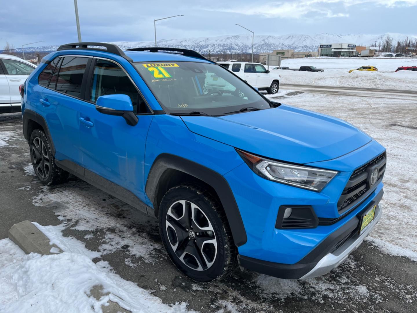 2021 Blue Toyota RAV4 Adventure AWD (2T3J1RFV7MW) with an 2.5L L4 DOHC 16V engine, 8A transmission, located at 1960 Industrial Drive, Wasilla, 99654, (907) 274-2277, 61.573475, -149.400146 - Photo#6